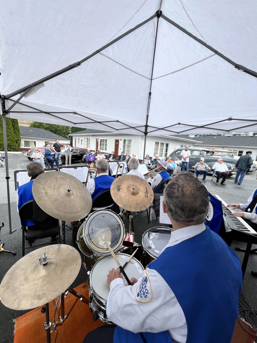 Retro car show and community event at 2400 Motel Kingsway