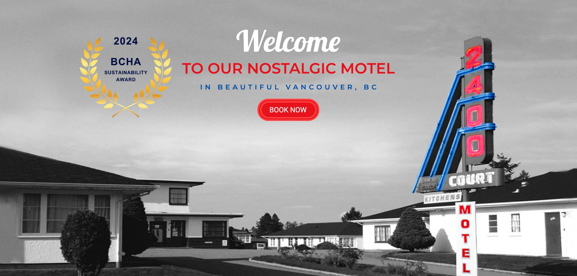 Welcome to our nostalgic motel in Beautiful Vancouver, B.C. - 2024 BCHA Sustainability Award