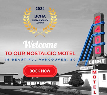 Welcome to our nostalgic motel in Beautiful Vancouver, B.C. - 2024 BCHA Sustainability Award
